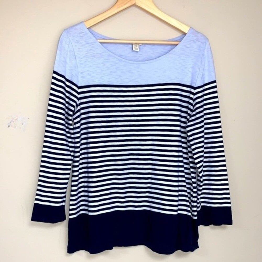 J. Crew Preppy Striped Women’s XL Nautical Soft Long Sleeve Blouse Tee Shirt Top